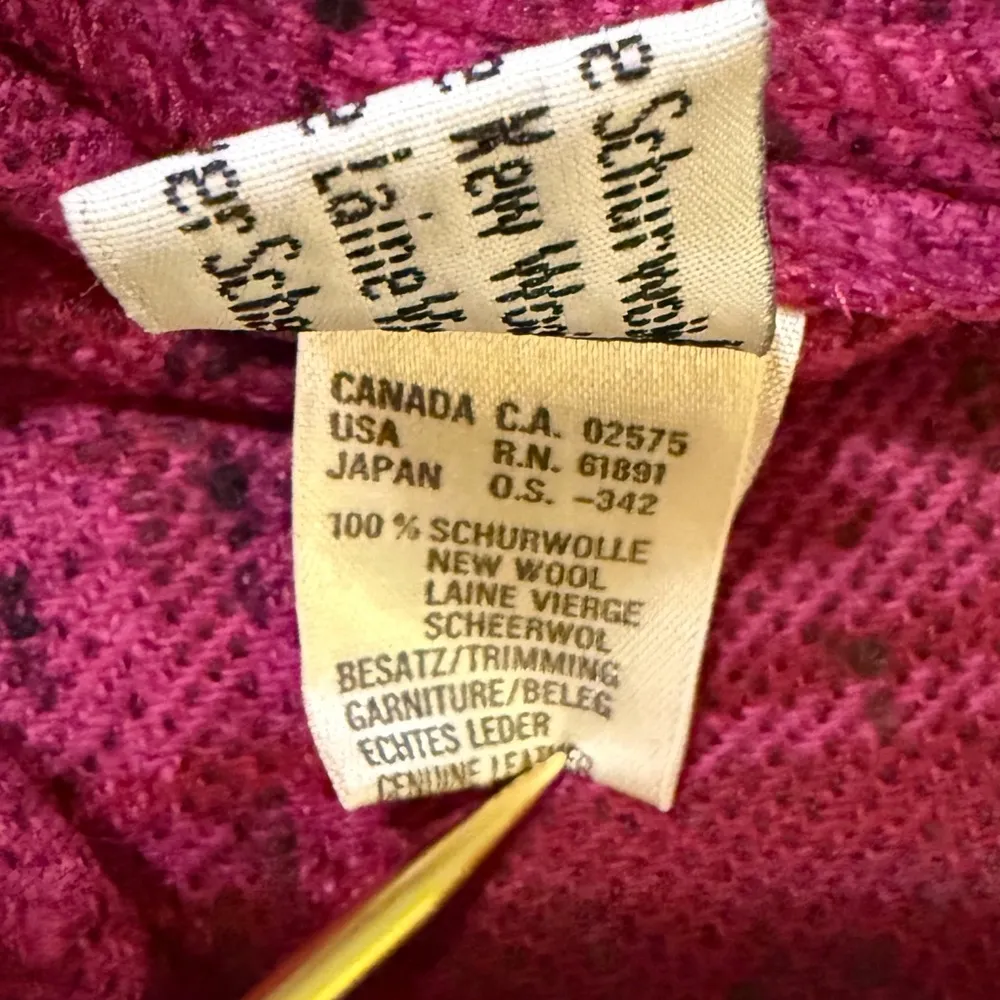 Escada by Margaretha Ley Vintage Berry Pleated Wool Aztec Tribal Full Skirt Size 38 - Image 8