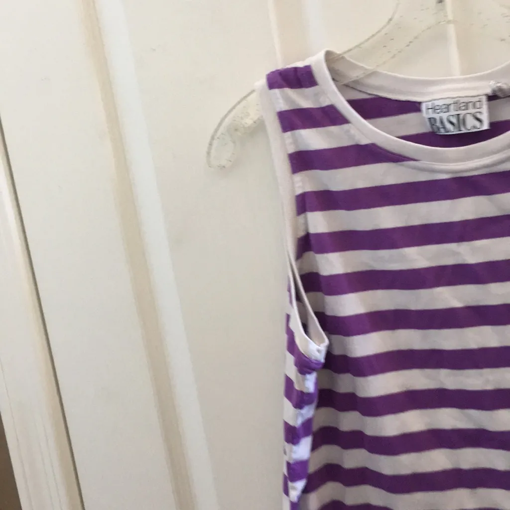 FINAL MARKDOWN heartland basics tank top large Purple - Image 2