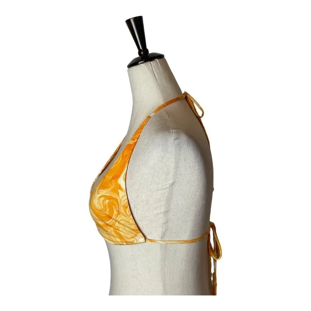 Naked Wardrobe Orange Dreamsicle Two Piece Brazilian String Bikini Set Size L - Image 3