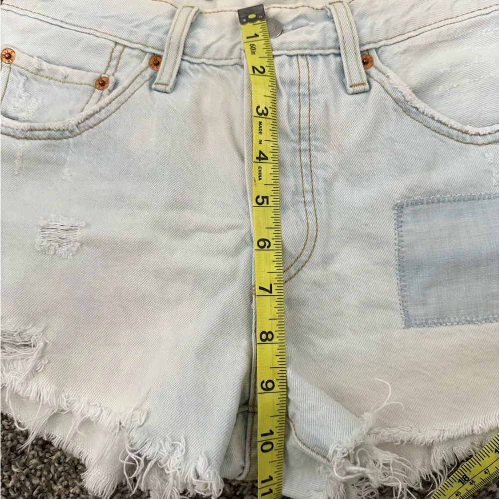 Levis Button Fly Denim Cutoff Shorts 26 - Image 6