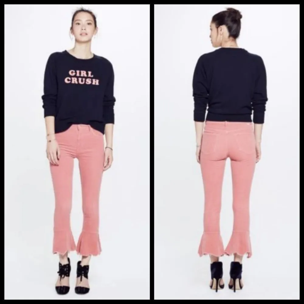 💕MOTHER💕 Cha Cha Chew Corduroy Ruffle Pants Pink Size 31 - Image 3