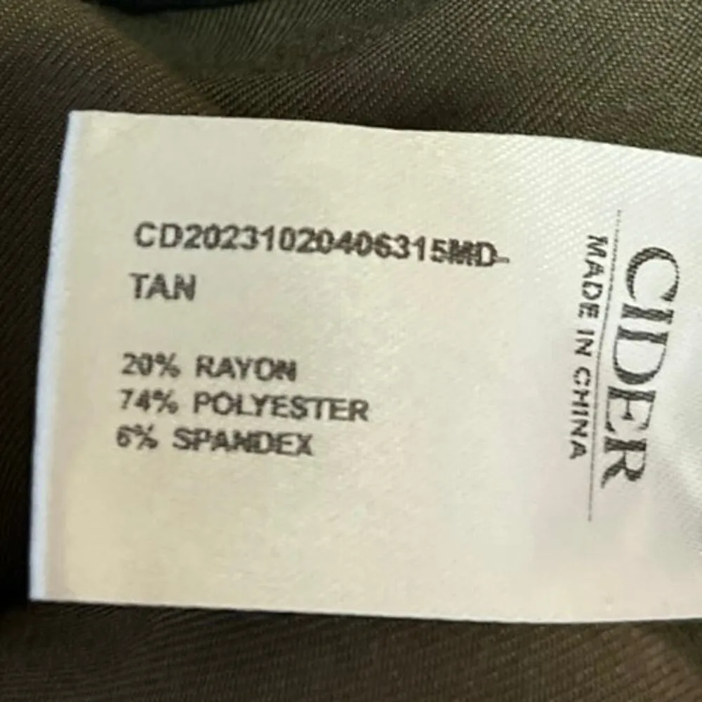 Cider Women's Tan Black Lace Bow Knot Mid Rise A Line Wrap Mini Skirt Size S - Image 7