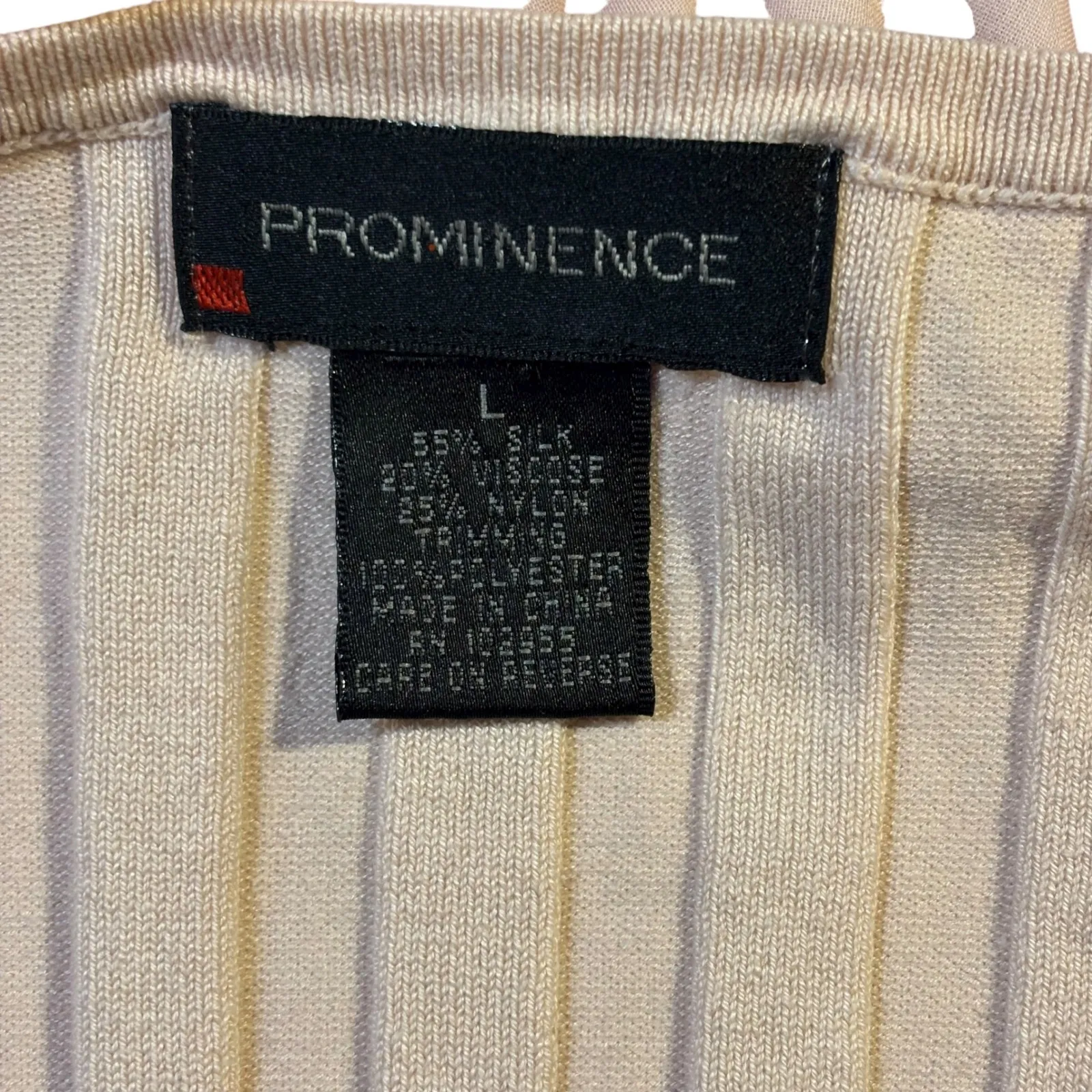 Prominence Women's Pink Ribbed Knit Square Neck Ruffled Long Sleeve Sweater L Size L - Image 5