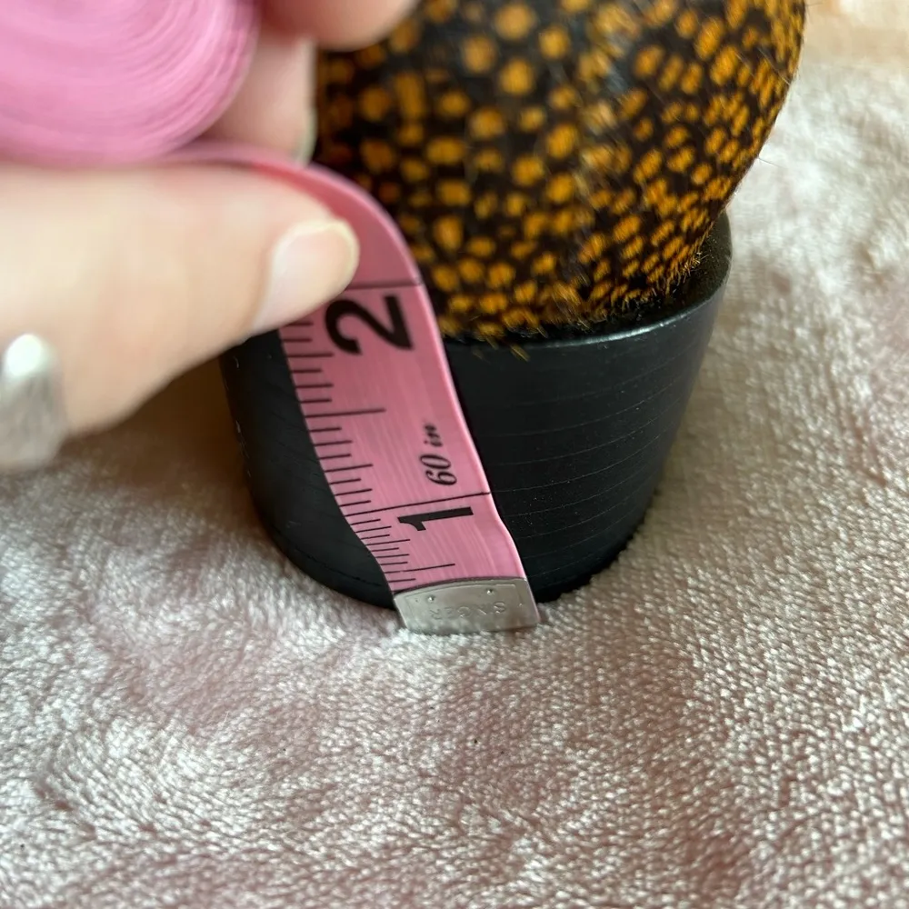 Seychelles brown animal print calf dyed hair slip on booties size 8 - Image 11