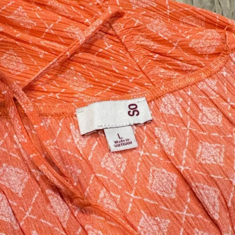 SO patterned salmon color maxi dress large - Image 2