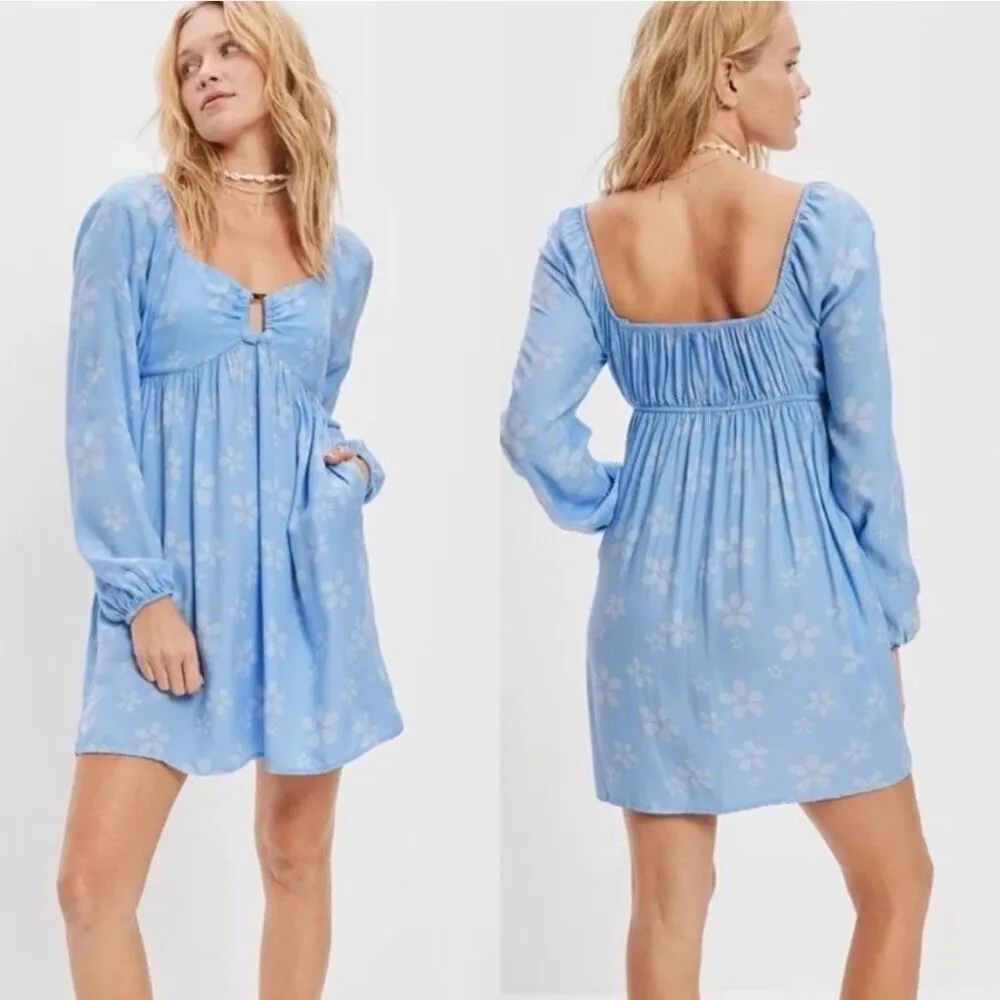 ✨American Eagle Women's Blue Floral Sz Medium Dress✨ - Image 3