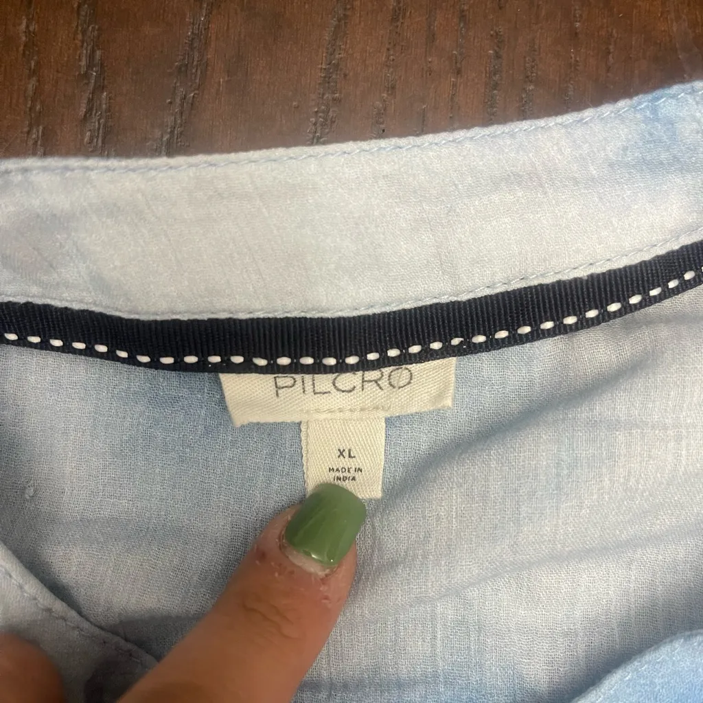 Pilcro Blue Floral Women's Blouse - Image 6