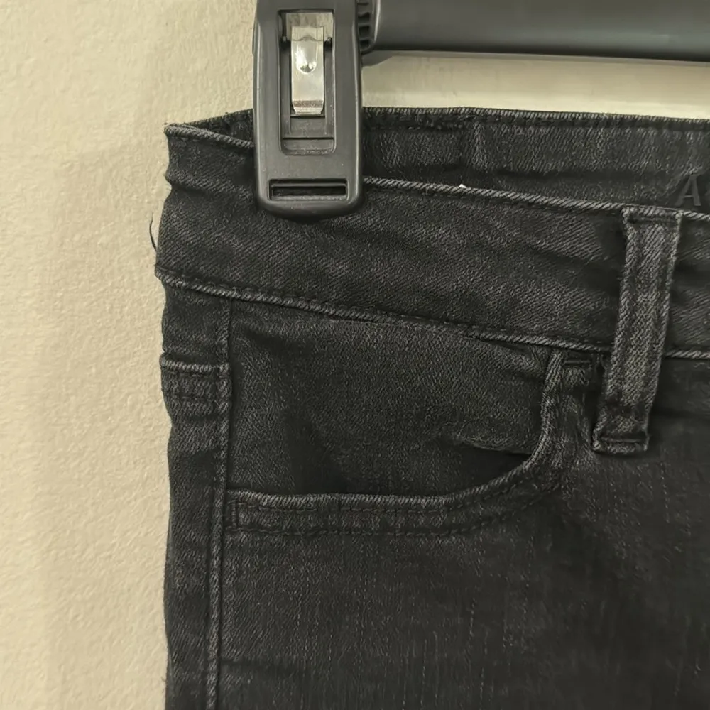 American Eagle Ne(X)t level stretch super hi-rise jeggings black busted knees 4s - Image 5