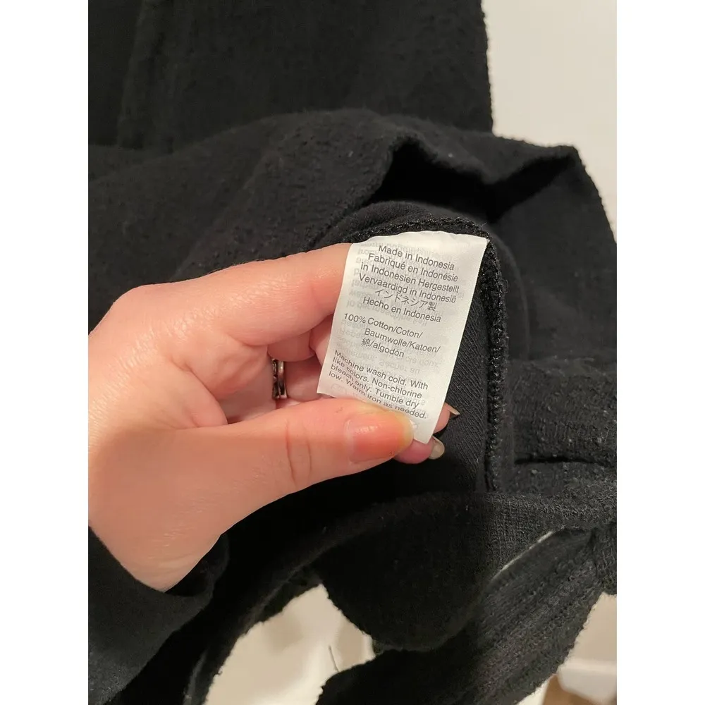 Madewell Texture & Thread black v neck long sleeve shirt size small - Image 3