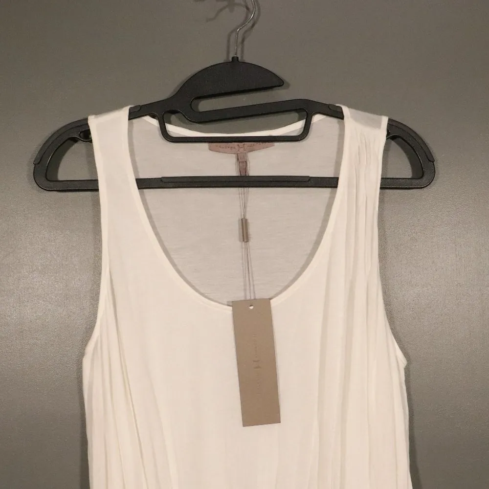 NWT Halston Heritage X Revolve Drapey Rolled Hem Tank in Ivory - Image 5