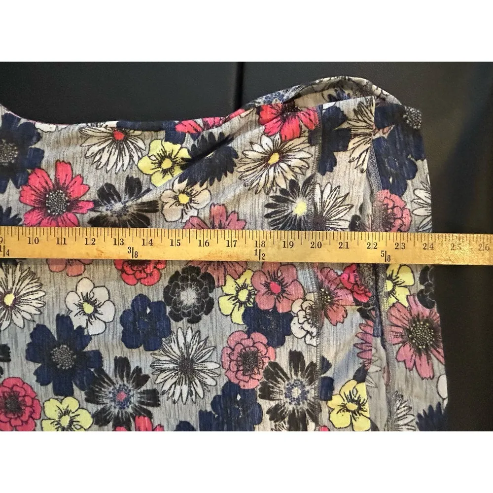 Secret Treasures Floral Medium Sweater Scoop Neck Pastel Spring Cottagecore - Image 7