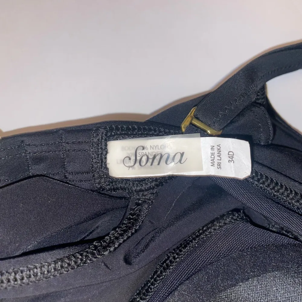 Soma‎ Black Tankini Bathing Suit Top Size 34D - Image 7