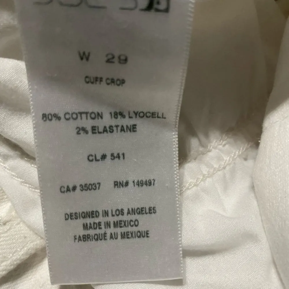 Joe’s Jeans White Flawless Cuff Crop Jeans Size 29 NWT - Image 5