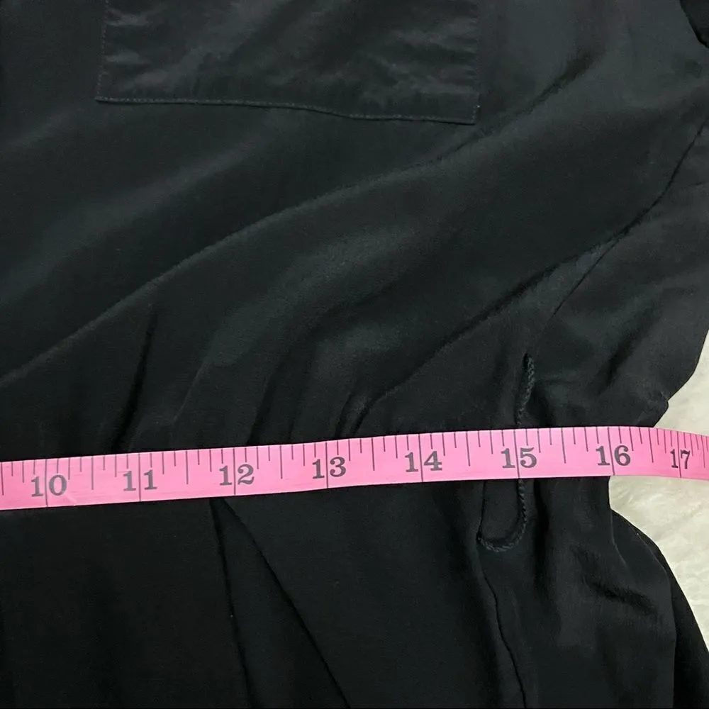 Vintage 80’s does 40’s Ambria Black Silk Wiggle Dress 14 Black - Image 8