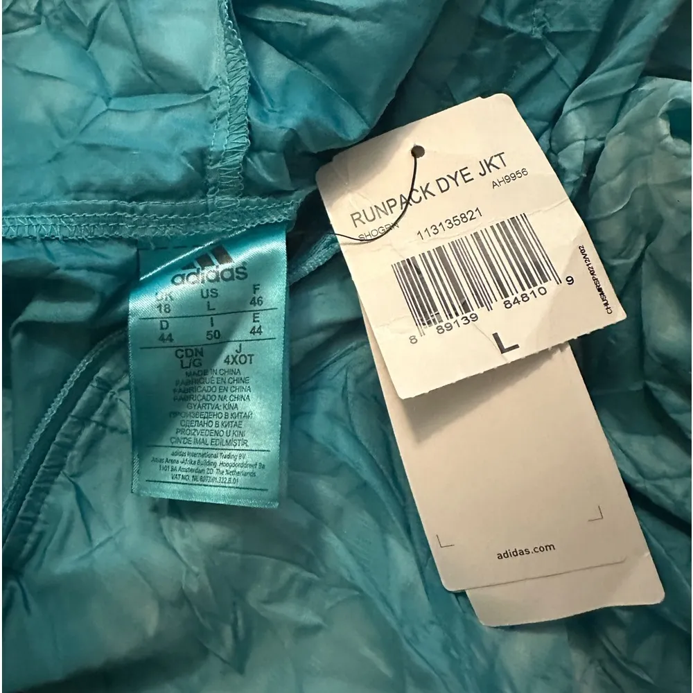 NWT Adidas Runpack Dye Lightweight Reflective Full Zip Running Jacket Size L - Image 6