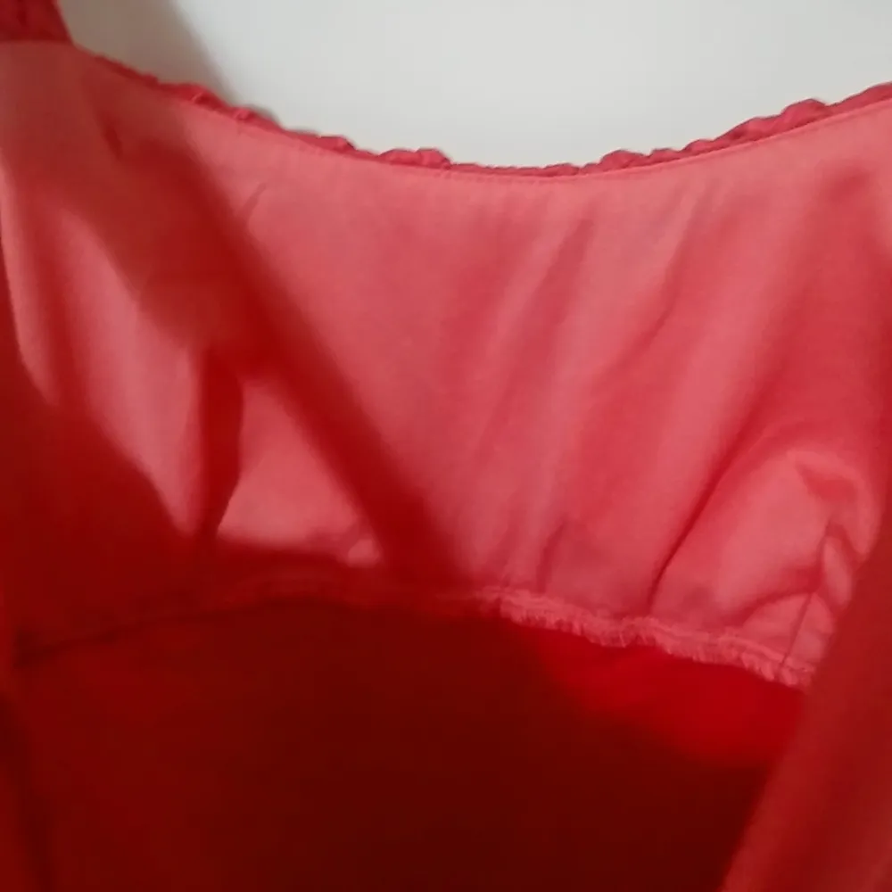 IN San Francisco M Pink Red Satin Dressy Top - Image 6