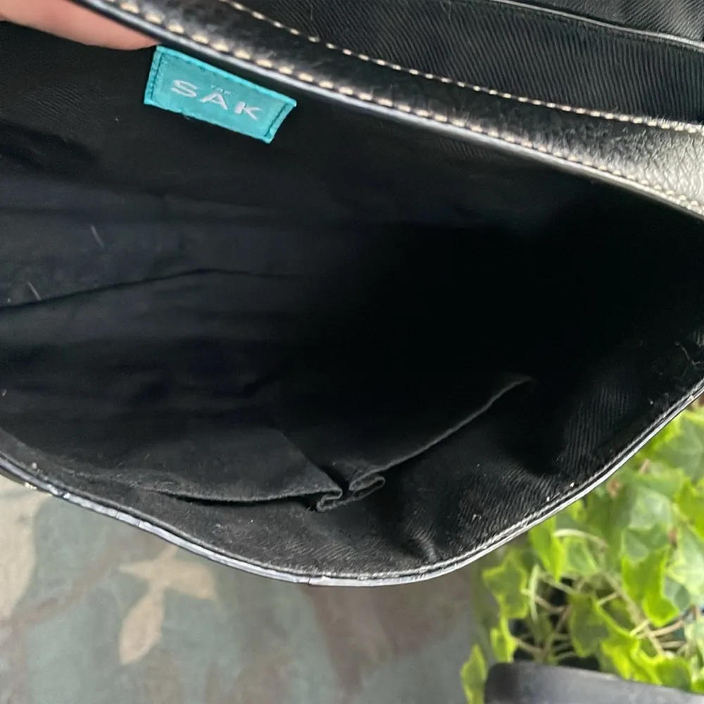 Black leather Sak shoulder bag - Image 3