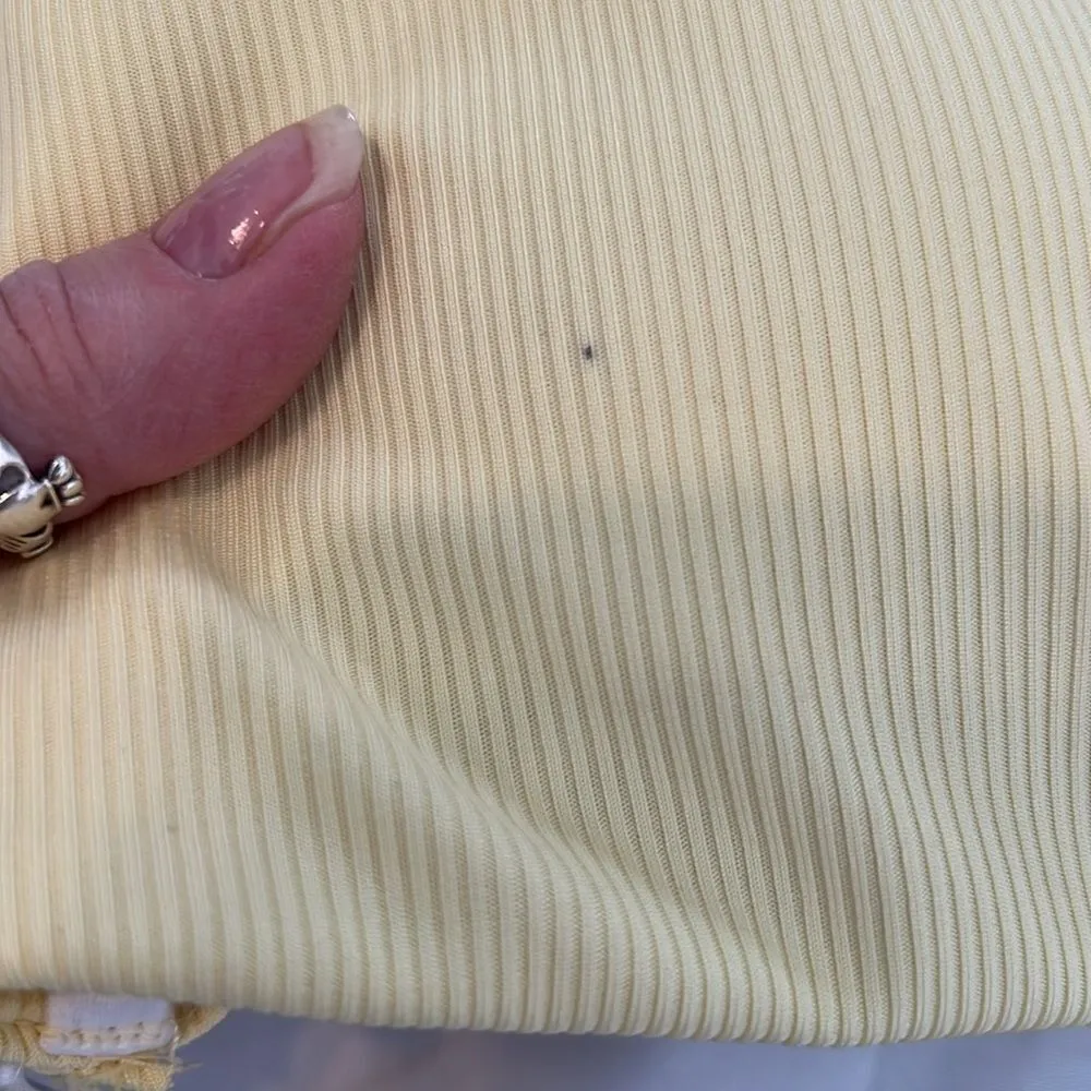 NWT Refuge swim szL yellow bandeau top high waisted bikini 1 tiny spot on top - Image 12