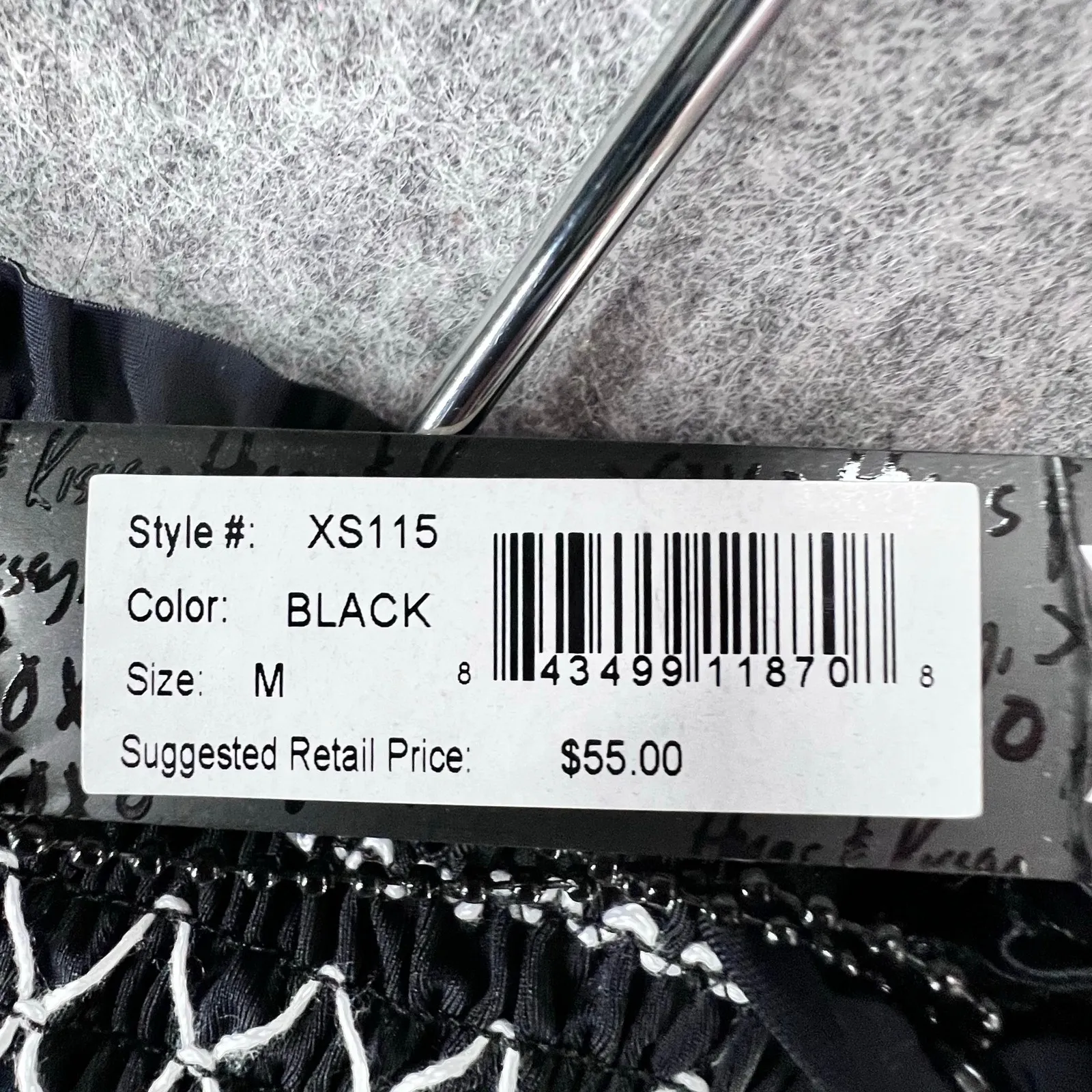 XOXO Two Piece Swimsuit Womens M Black Bandeau Top & Bottom Off Shoulder Smocked - Image 11