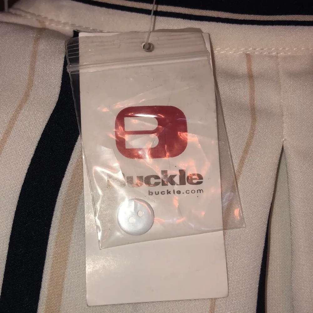 Buckle the room Striped Dress cream and black size small NWT western sum… - Image 9