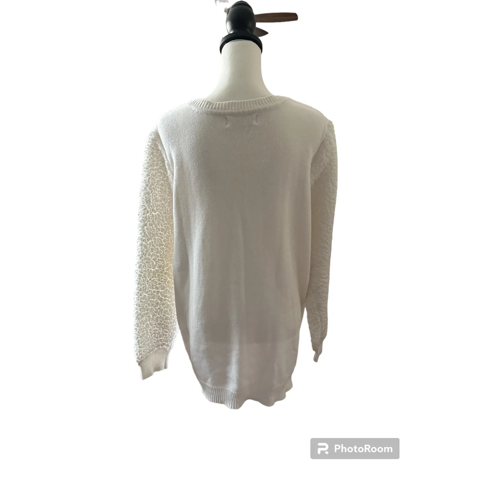 No Comment NY-LA White Snowman Sweater XL - Image 2