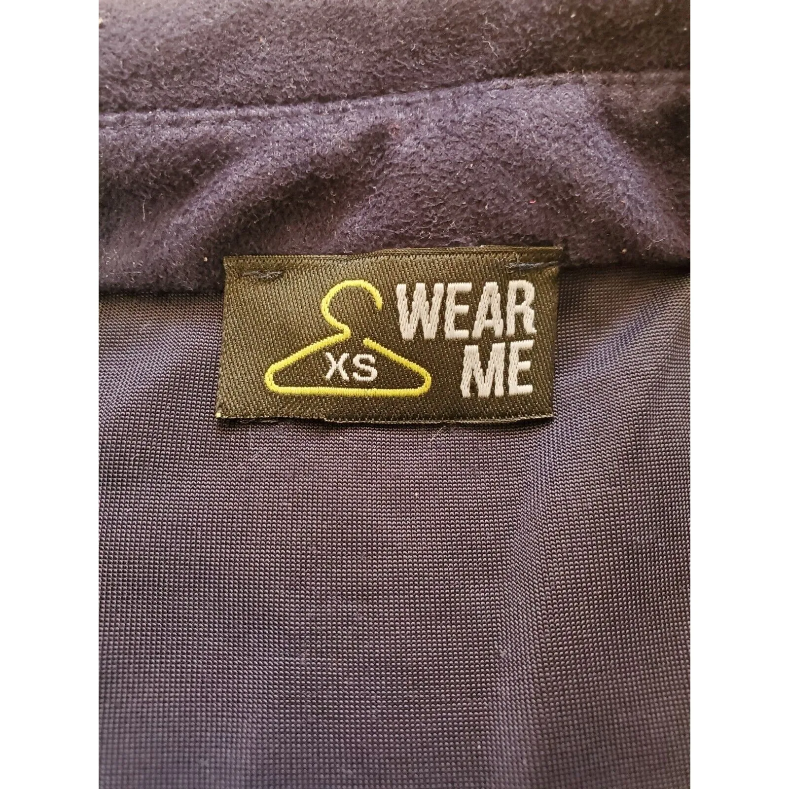 Wear Me Dress Women XS Long Sleeve A Line Flair Twirl Dance Button Cozy Blue - Image 5