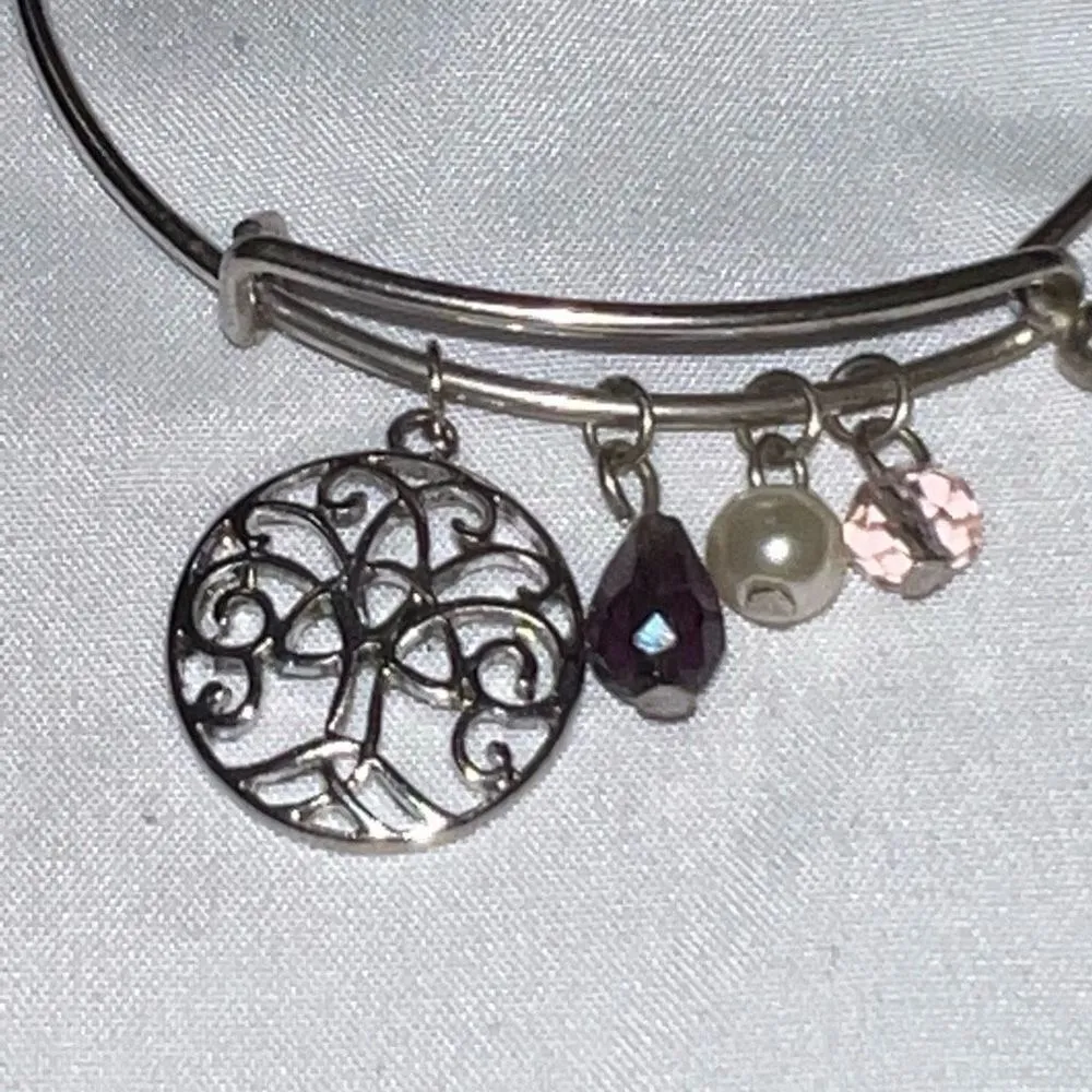 Tree of Life Charm Dangle Bracelet‎ Silver - Image 6