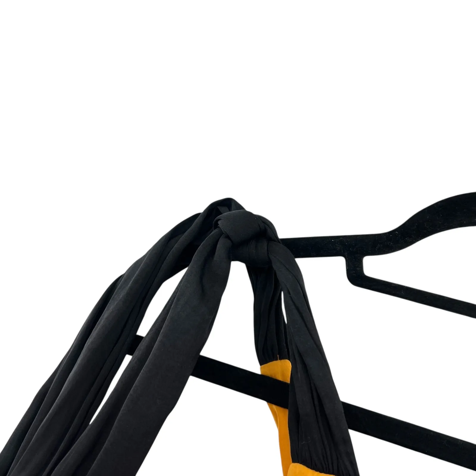 Maje Rasti One-Shoulder Dress Long High-Lo Satin Yellow Size 1 US Small - Image 5