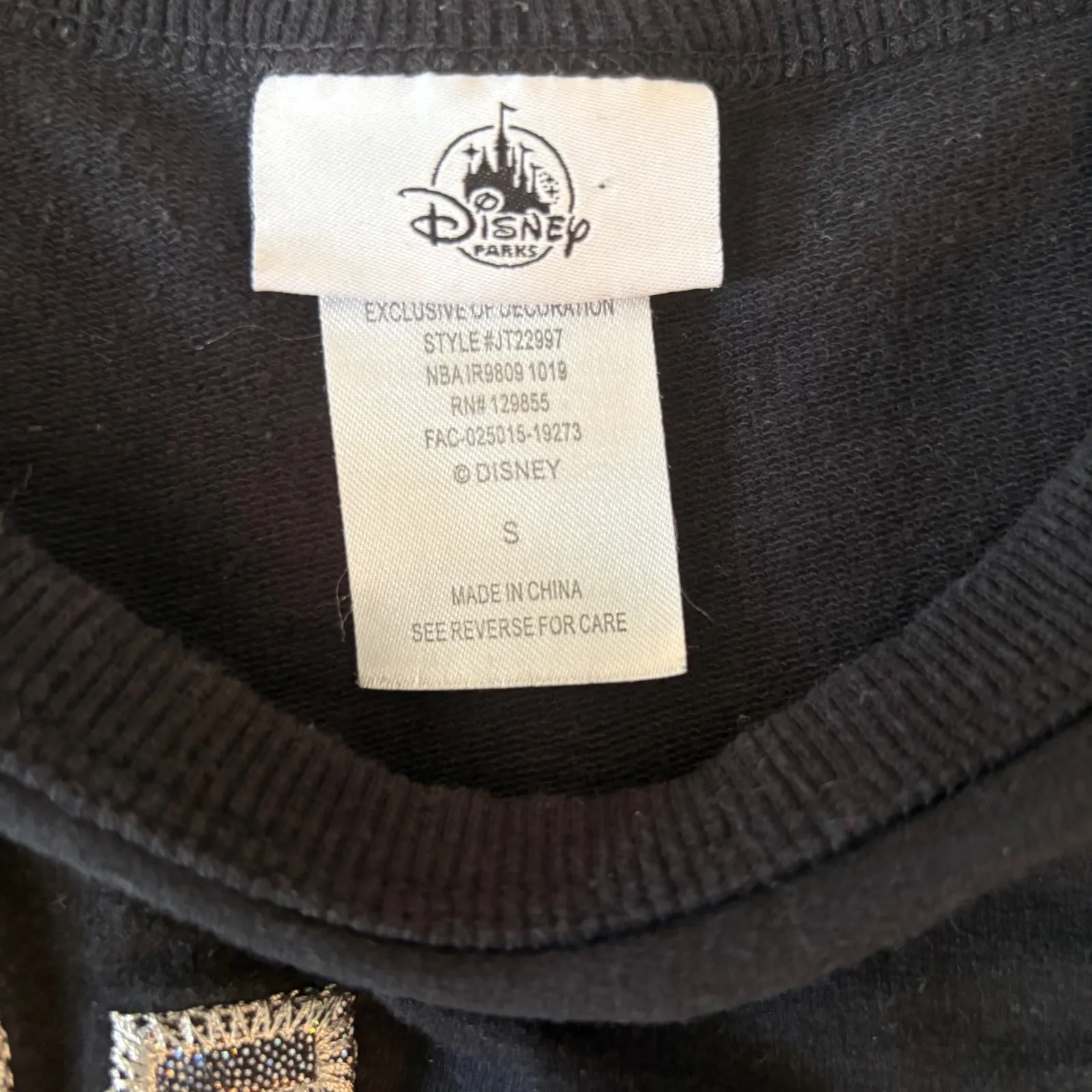 Disney Sparkle cropped crewneck sweatshirt. women's‎ Small. EUC - Image 8