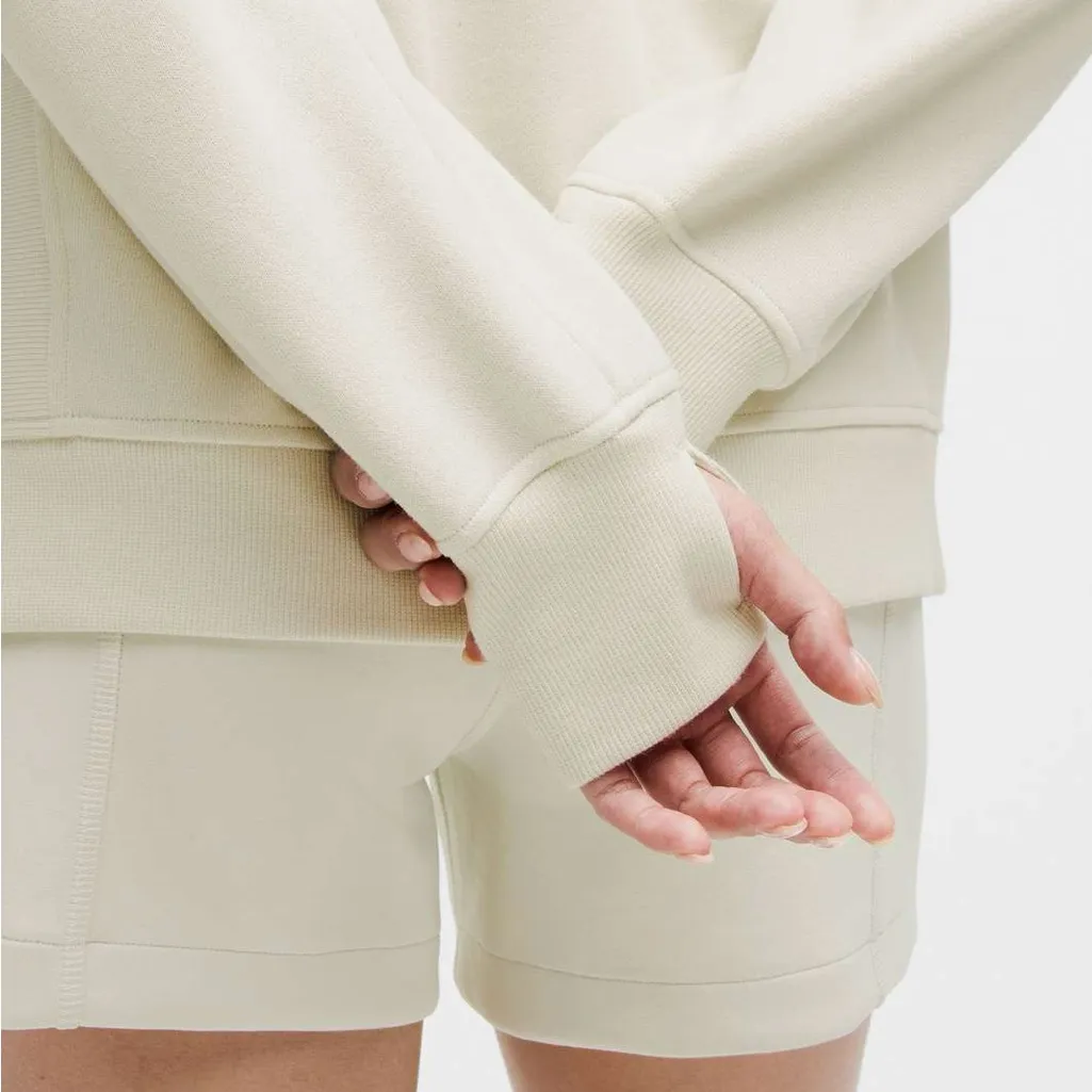 NWT Lululemon - $128 Bone Scuba Oversized Side-Slit Hoodie - Size M/L - Image 7