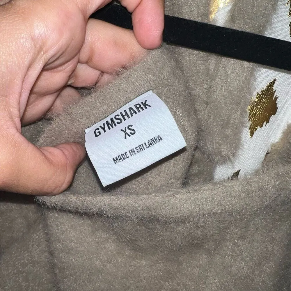 Gymshark WHITNEY SIMMONS EYELASH KNIT MIDI HALTER TOP cement brown size XS - Image 10