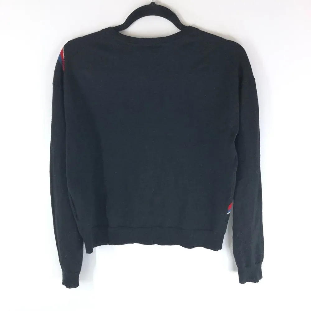 Zadig & Voltaire Womens Kansas Bis Merino Wool Sweater Rock & Roll Black S - Image 3