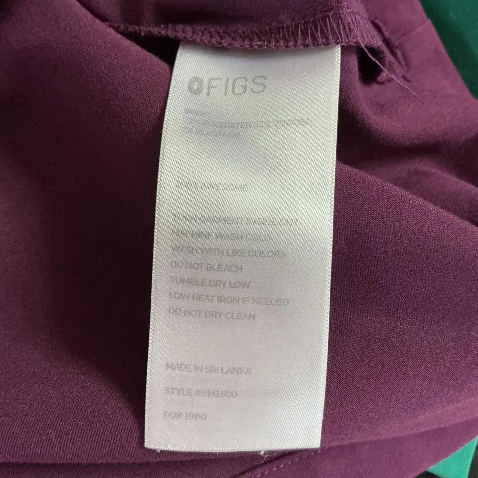 FIGS Technical Collection‎ Scrub Top Medical Nurse Plum Small - Image 4