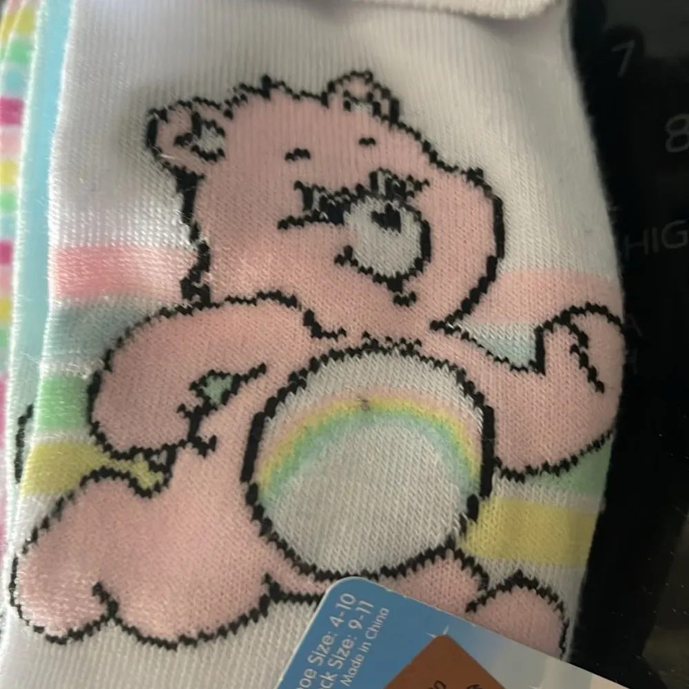 Care Bears Rare Set of 5 crew socks Pink - Image 2