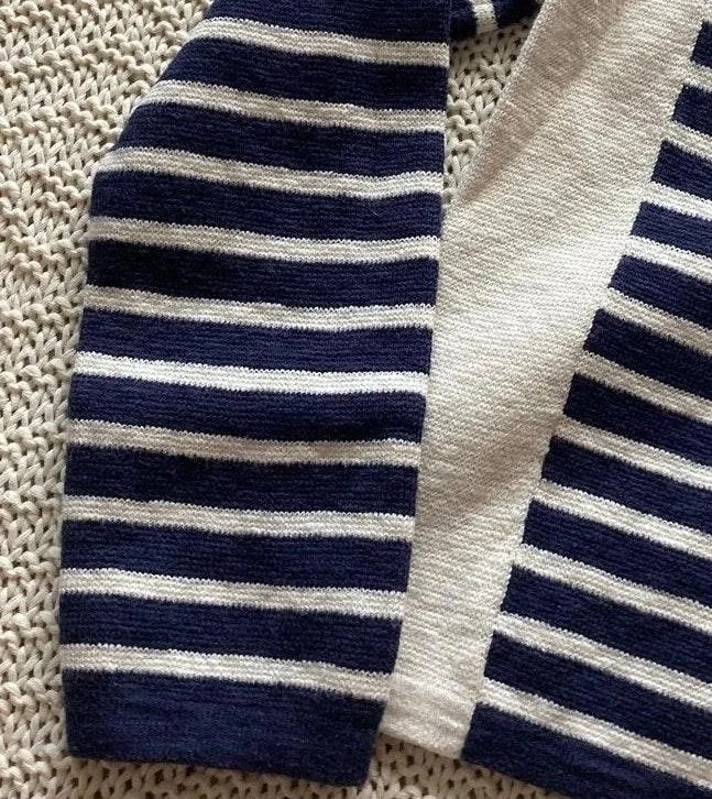 Shoulder Zip Striped Sweater - Image 7