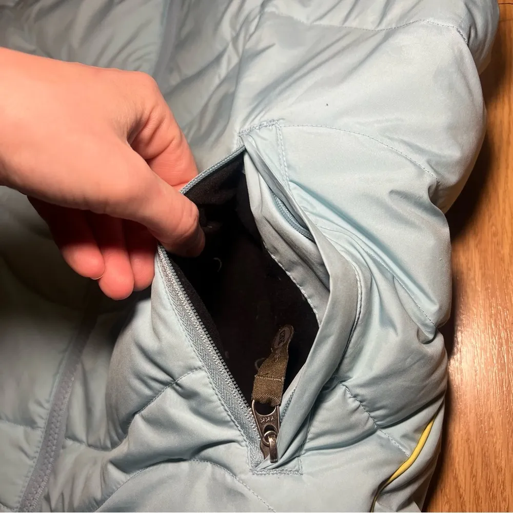 REI Puffer Vest Goose Down Full Zip Mock Neck Zip In Blue Women’s Size S Outdoor - Image 4