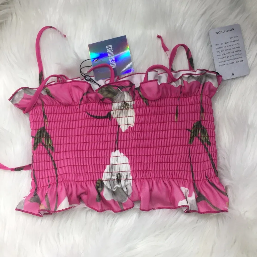 Missguided Smocked Crop Top - Image 5