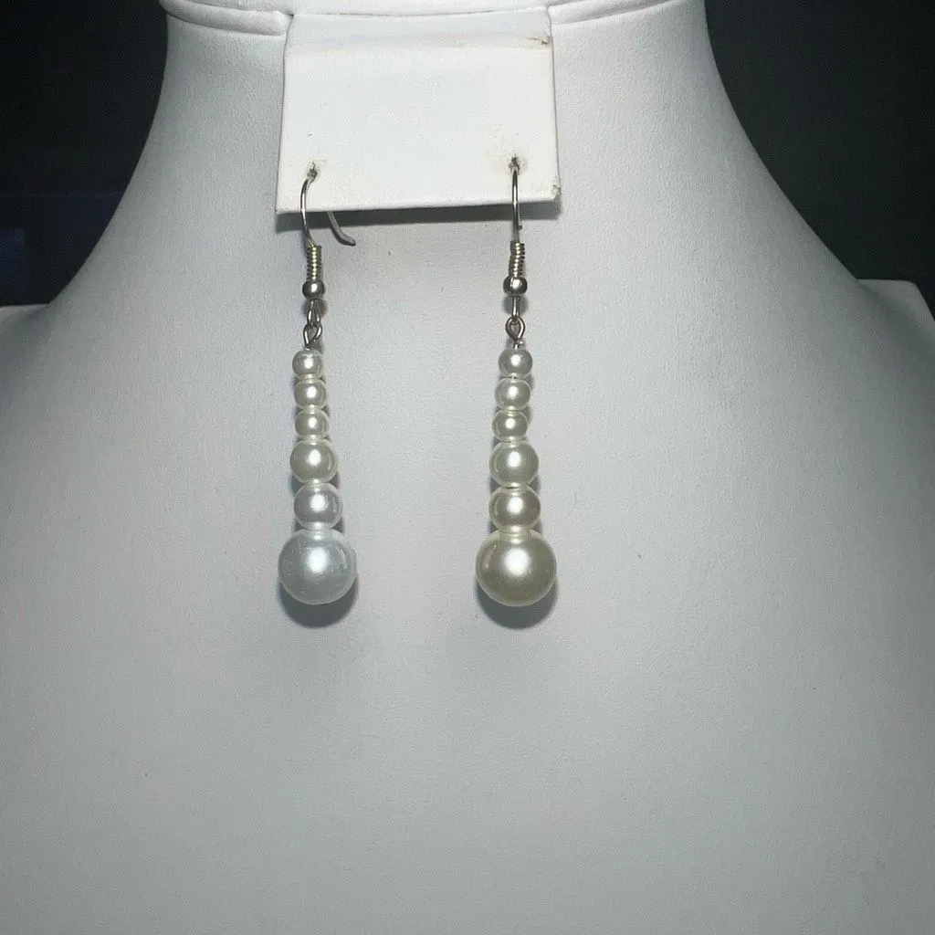 Faux‎ Pearl Elegant Dangle earrings - Image 3