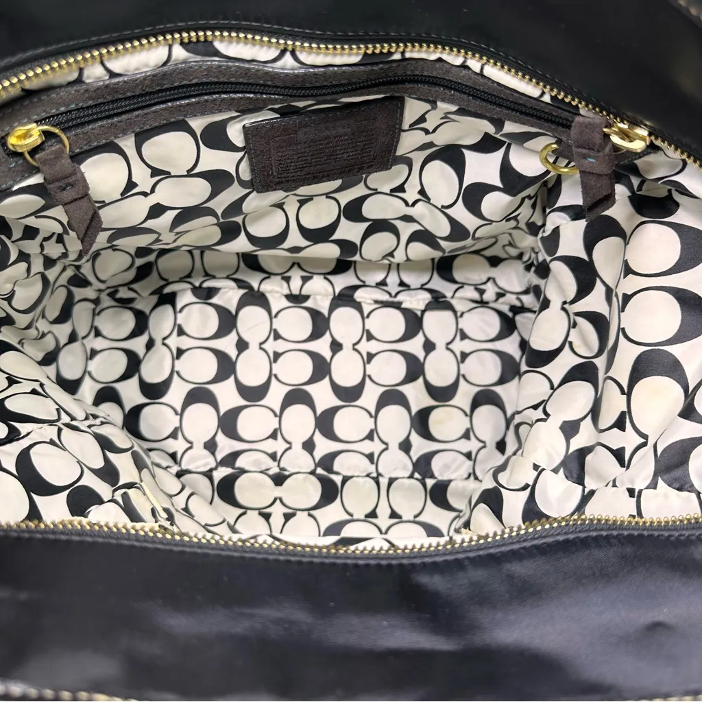 Coach 2005 Leatherware Hampton Black Nylon & Leather Tote - Image 3