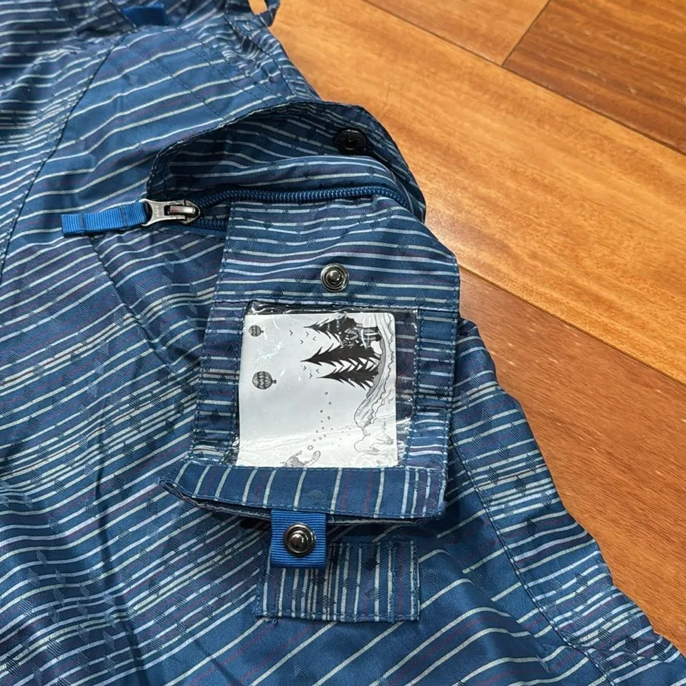 Burton Snowboarding Dry Ride pants Blue Purple Striped Multicolor Cargo Pants XS - Image 7