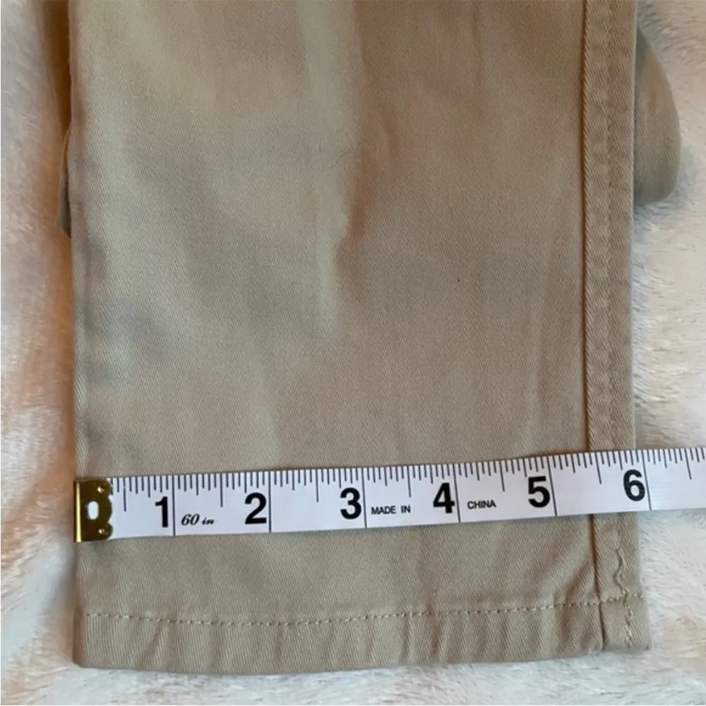 Hollister khaki pants womens size 1R W25 L31 chino fly front school uniform - Image 6