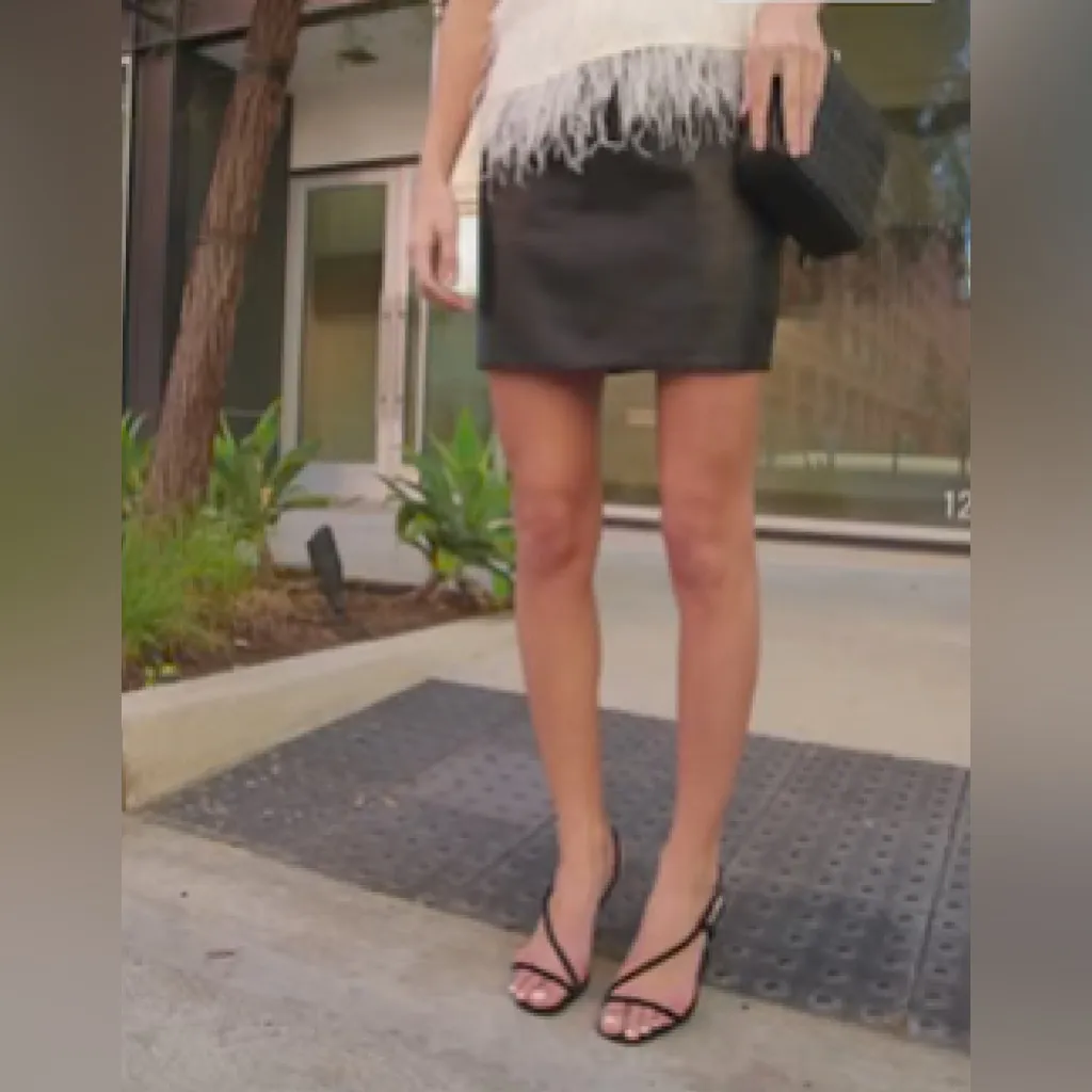 NEW Pelle Moda OSMENT HEEL Kid Suede Simple Minimalist Strappy Black sz 8 - Image 5