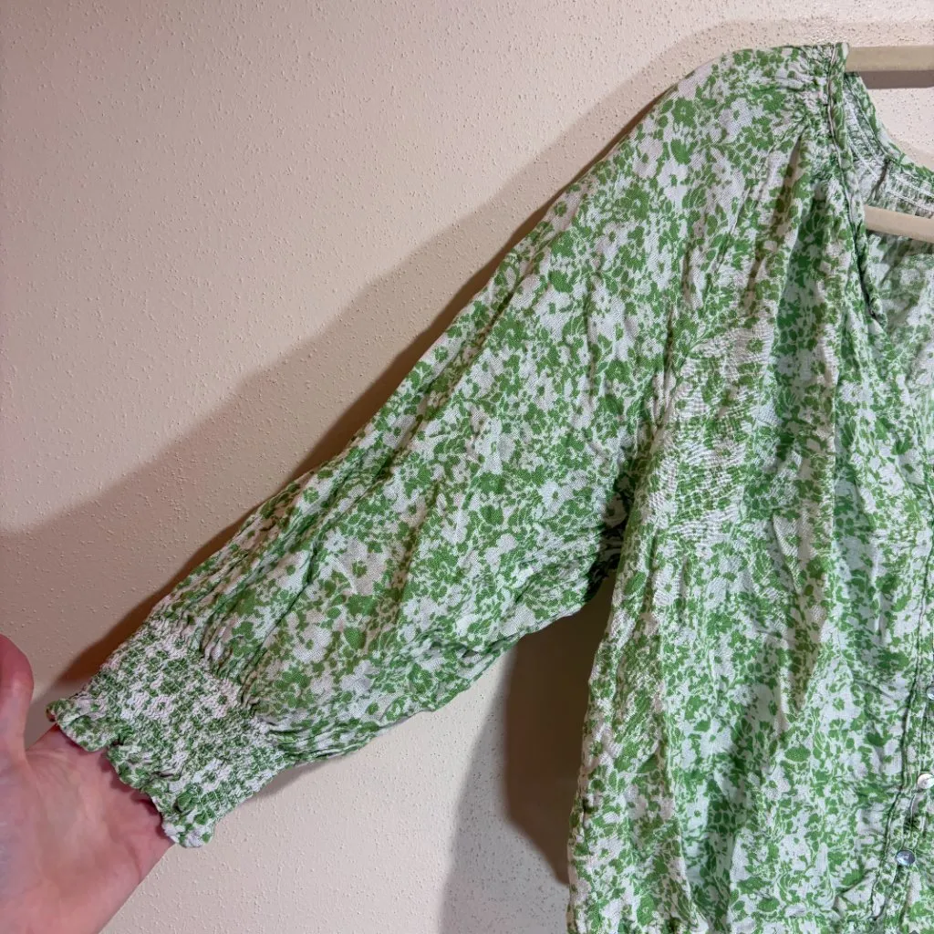 Rails  Mariah Blouse Top Green Texture Floral - Image 4
