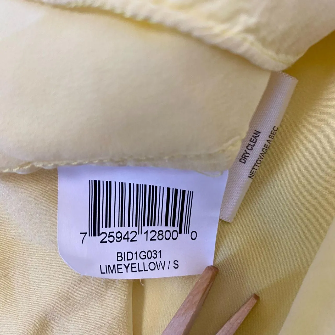 BCBG MAXAZRIA Butter Yellow Coquette Silk Fairy Babydoll Halter Cami Top S - Image 8