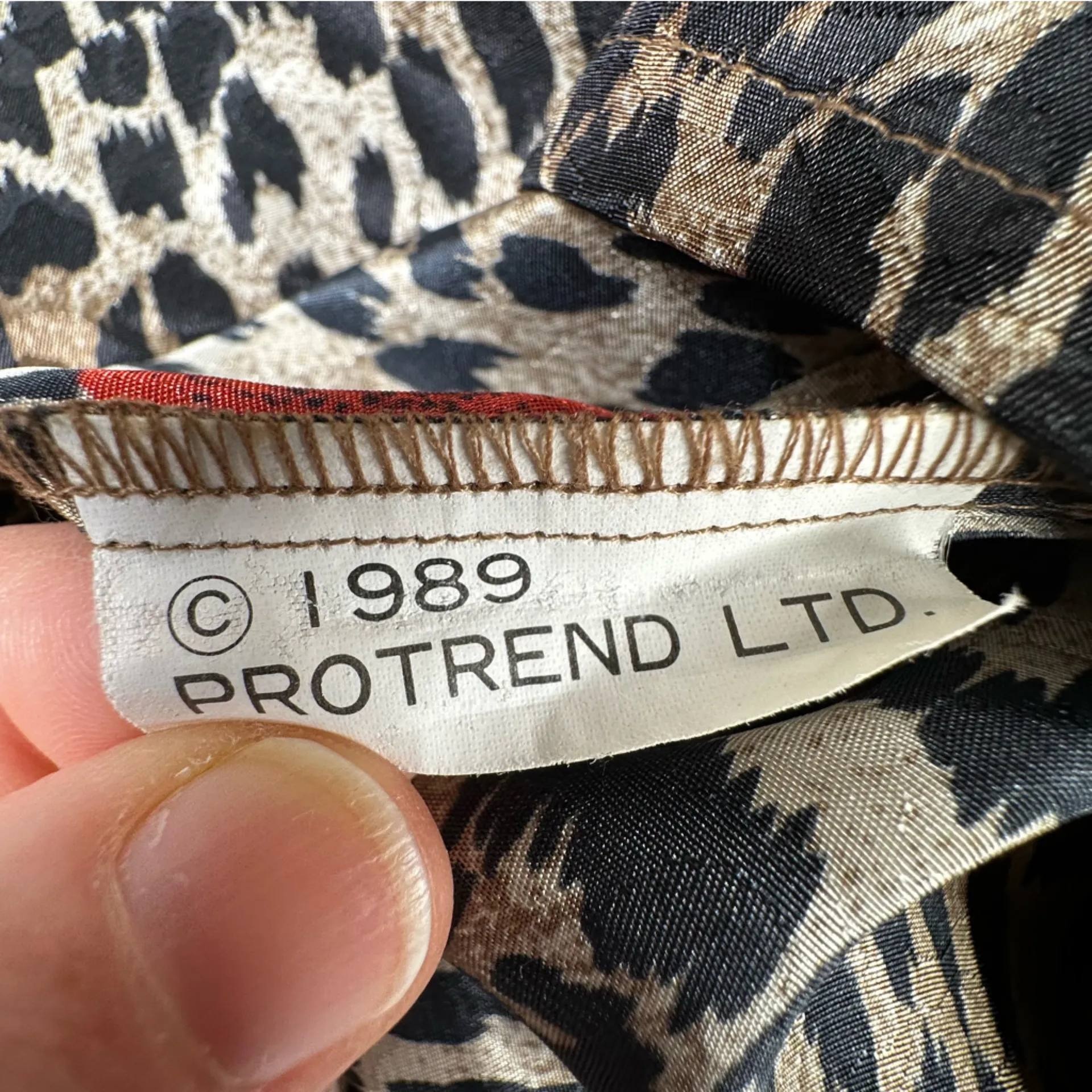 Vintage Mob‎ Wife Nicola Animal prints and polkadot blouse size 14 Brown - Image 6