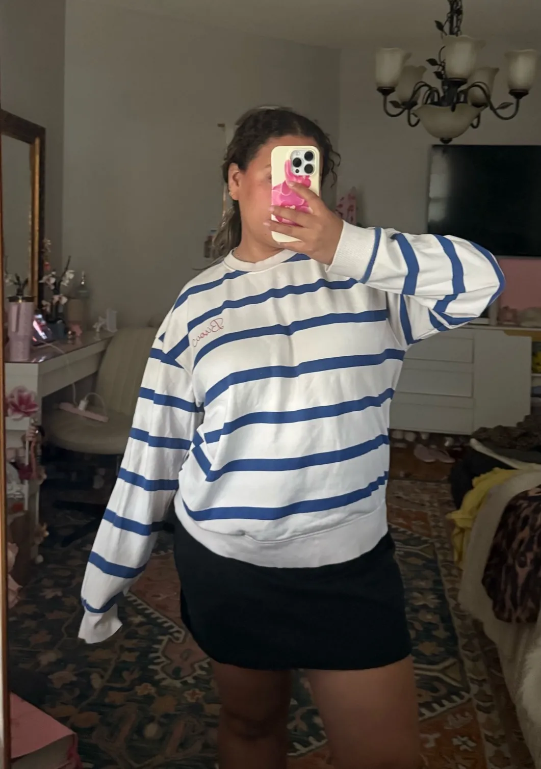 Jockey sweatshirt striped sports style sweater top crewneck sweater top  - Image 7