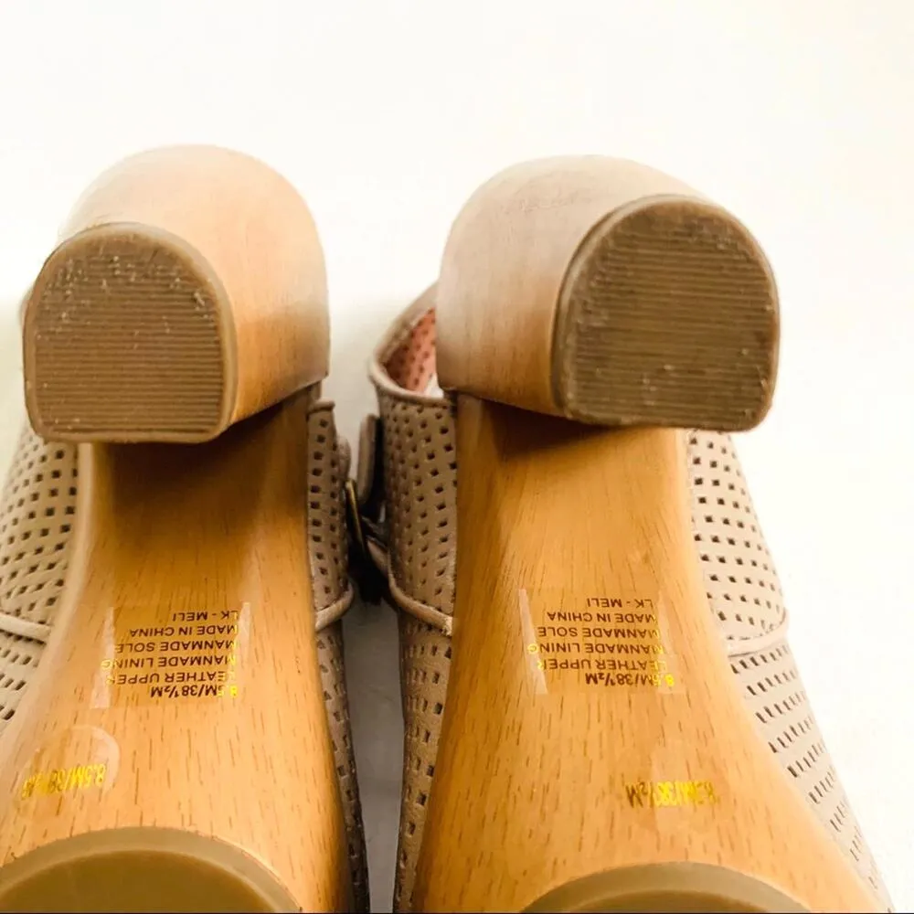 Lucky Brand Heels Sandals Shoes Meli Open Toe Leather Platform Sandals Size 8.5 - Image 5