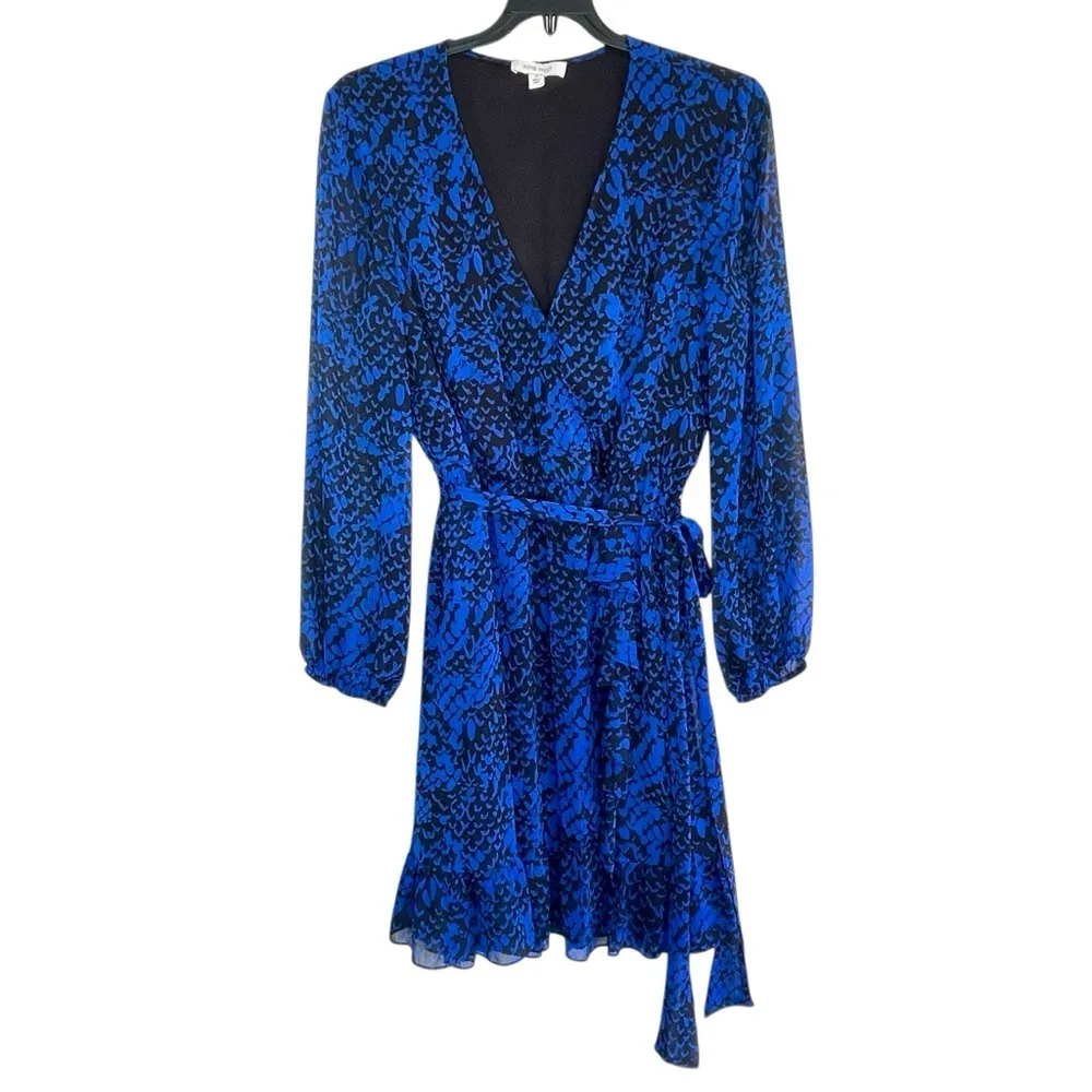 Nine West Blue and Black Snake print Patterned Dress size 14 - Image 2