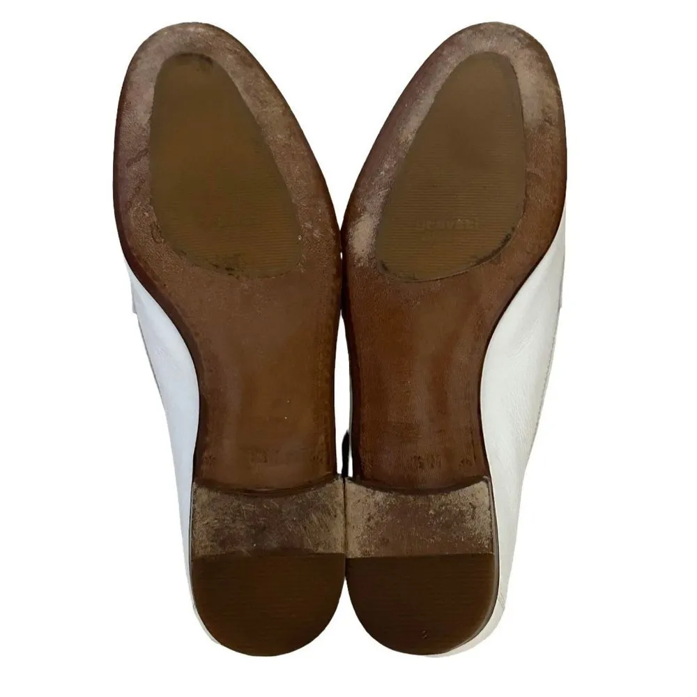 Gravati Two Tone White and Brown Woven Leather Penny Loafers Women's Size 8.5 - Image 11