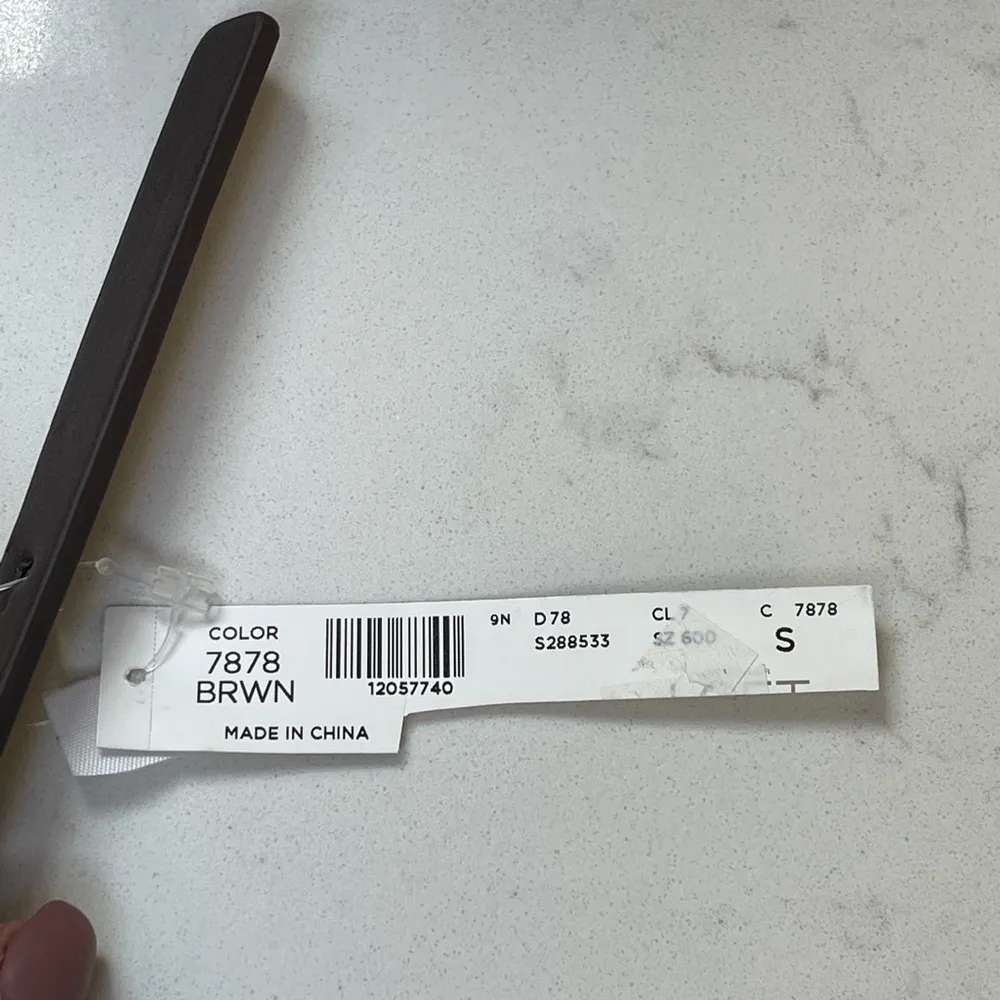 NWT Loft Live LOVE LOFT Flower Sequins Belt brown w yellow flower Sz S - Image 9